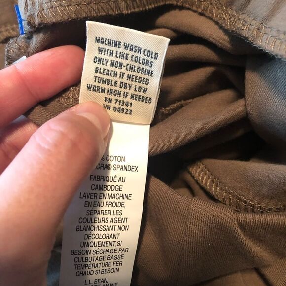 L.L.Bean brown lyrca pants. Size Medium - Picture 8 of 13